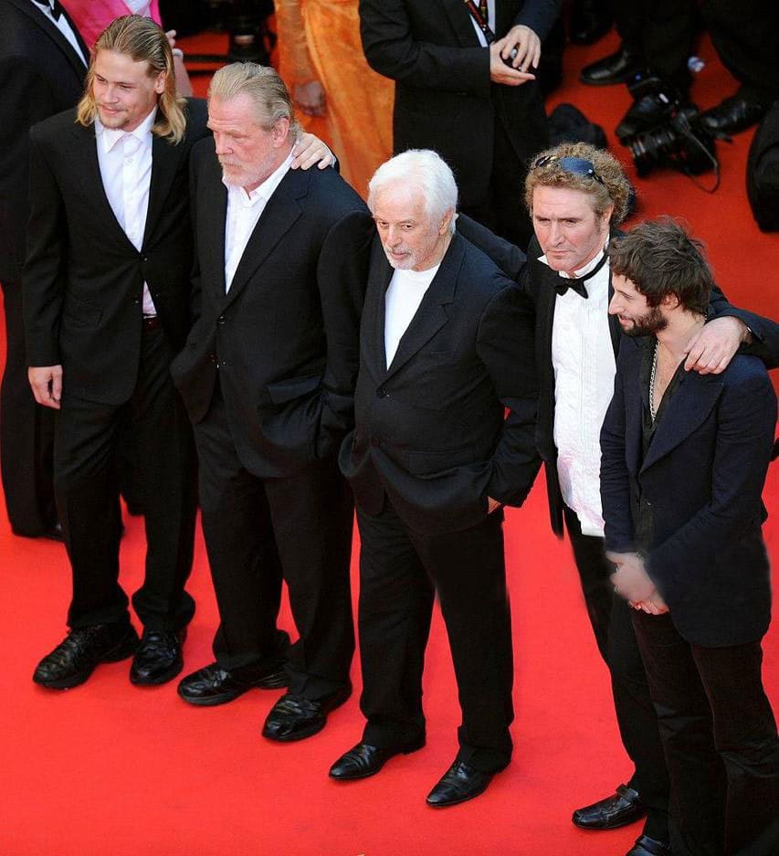 Simon Shandor, Alejendro Jodorowsky, Nick Nolte au festival de Cannes.